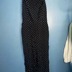 SUPER CUTE Old Navy Black Jumpsuit with White Polka Dots